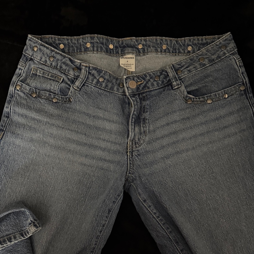 No Boundaries wide baggy Leg  look Jeans in Light Blue Wash